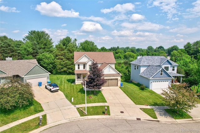 838 Star Dr, Davison, MI 48423 - traditional-style home featuring a garage, driveway, and a front lawn
