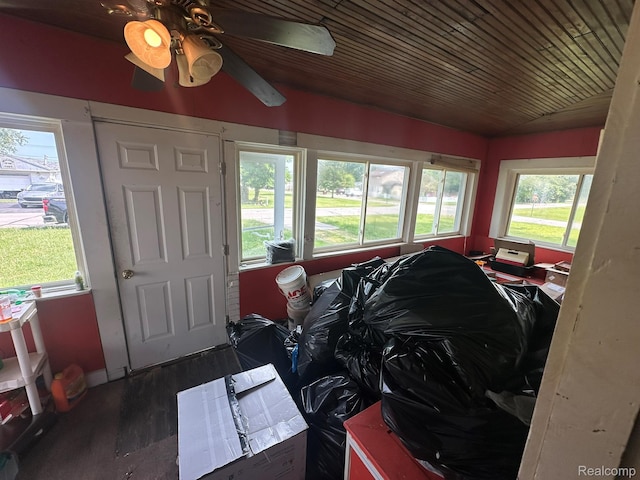 3363 Parkwood Ave, Monroe, MI 48162 - sunroom with wood finished floors and wooden ceiling