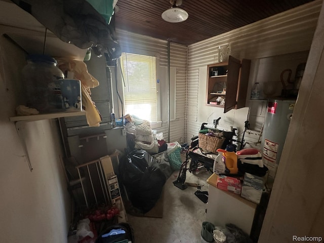 3363 Parkwood Ave, Monroe, MI 48162 - misc room with concrete floors and gas water heater