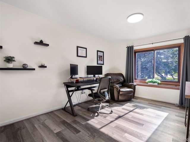 32721 Stoneybrook Ln, Macomb, MI 48026 - office area featuring light wood finished floors and baseboards