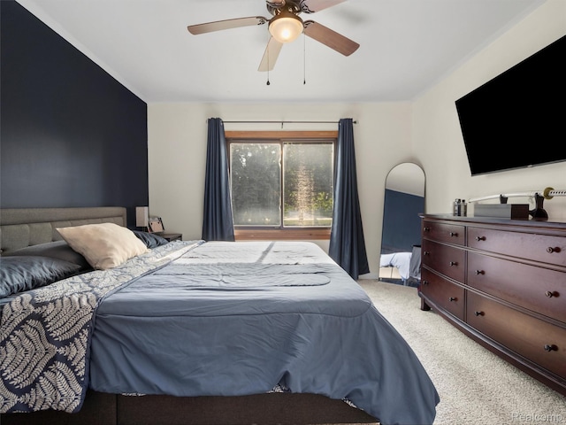32721 Stoneybrook Ln, Macomb, MI 48026 - bedroom with light colored carpet and a ceiling fan