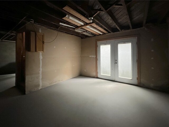 2839 128th Ave, Holland, MI 49424 - unfinished basement with french doors