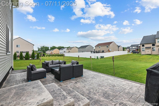 9019 Elbert Dr, Romulus, MI 48174 - view of patio / terrace with an outdoor hangout area and a residential view