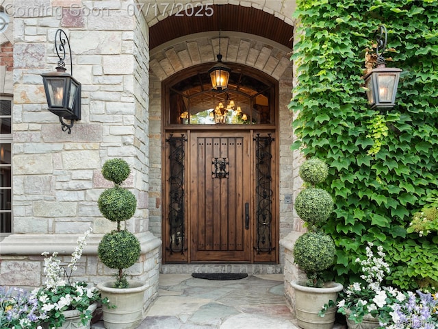 2756 Turtle Bluff Dr, Bloomfield Hills, MI 48302 - view of exterior entry with stone siding