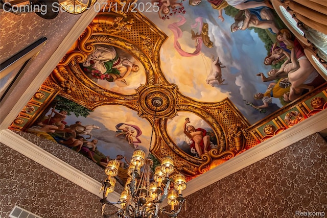 2756 Turtle Bluff Dr, Bloomfield Hills, MI 48302 - detailed view of wallpapered walls