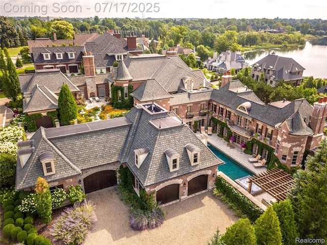 2756 Turtle Bluff Dr, Bloomfield Hills, MI 48302 - aerial perspective of suburban area with a pool area