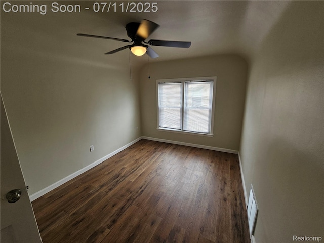 893 Leblanc St, Lincoln Park, MI 48146 - empty room featuring dark wood-style flooring and ceiling fan