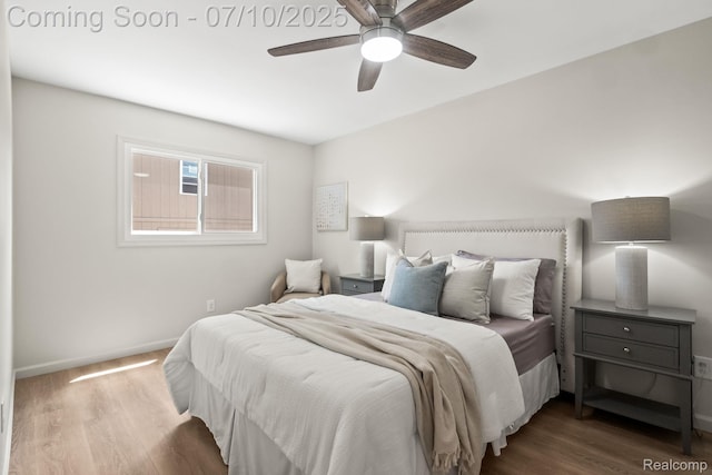 3764 Tyler Ave, Royal Oak, MI 48072 - bedroom with wood finished floors and a ceiling fan
