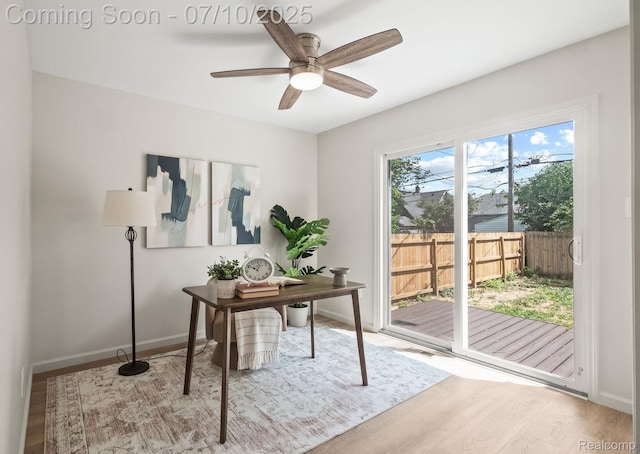 3764 Tyler Ave, Royal Oak, MI 48072 - office space with wood finished floors and a ceiling fan