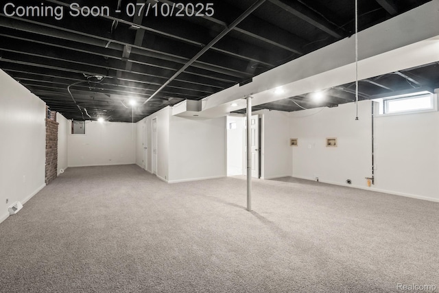 3764 Tyler Ave, Royal Oak, MI 48072 - below grade area with light carpet and baseboards