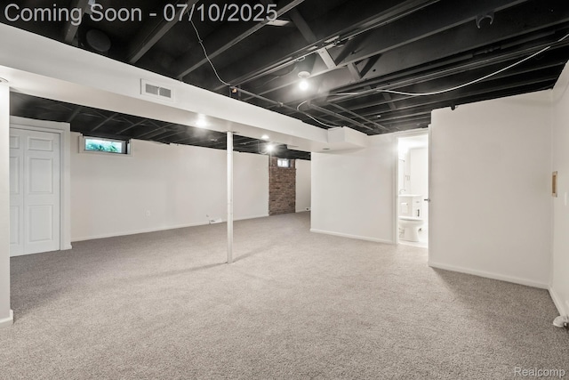 3764 Tyler Ave, Royal Oak, MI 48072 - basement with carpet and baseboards