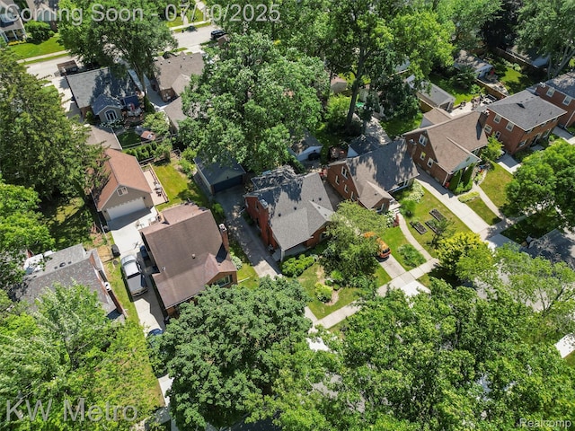 1877 Wiltshire Rd, Berkley, MI 48072 - aerial view of property and surrounding area featuring nearby suburban area
