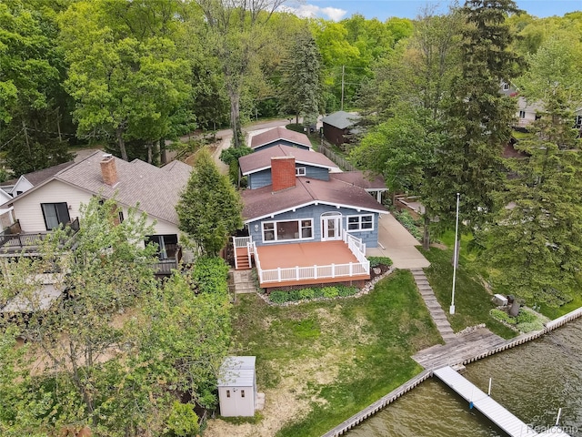 2009 Ridge Rd, White Lake, MI 48383 - view from above of property featuring a heavily wooded area
