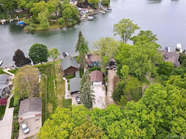 2009 Ridge Rd, White Lake, MI 48383 - aerial view of residential area with a nearby body of water