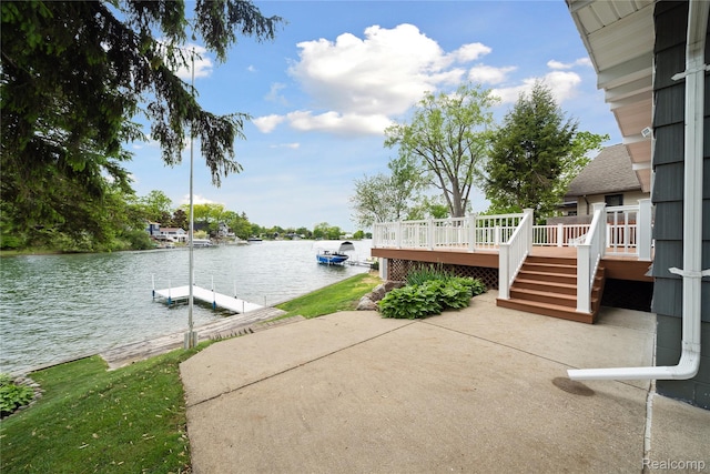 2009 Ridge Rd, White Lake, MI 48383 - dock with a water view and stairs