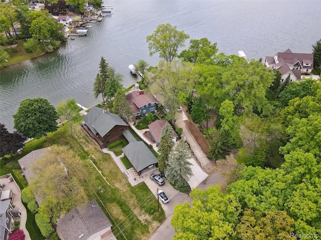 2009 Ridge Rd, White Lake, MI 48383 - aerial view of residential area with a large body of water