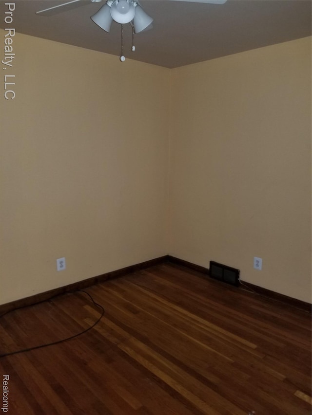 17211 Monica St, Detroit, MI 48221 - unfurnished room with ceiling fan and dark wood-style flooring