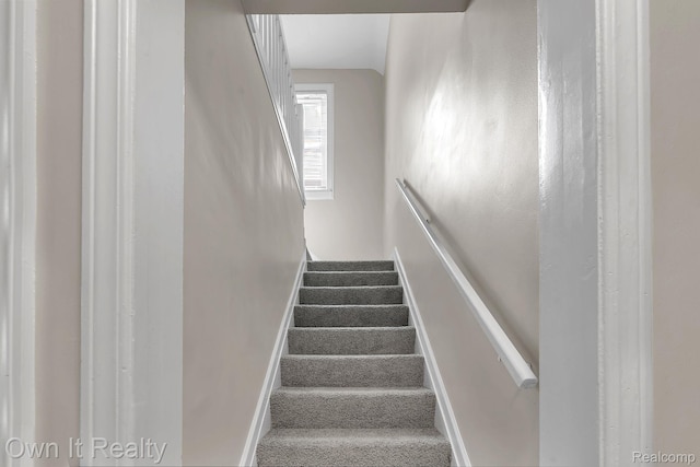 1389 Cleveland Ave, Northville, MI 48146 - staircase featuring baseboards