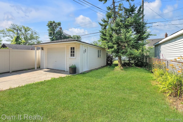 1389 Cleveland Ave, Northville, MI 48146 - view of yard with an outbuilding and a detached garage