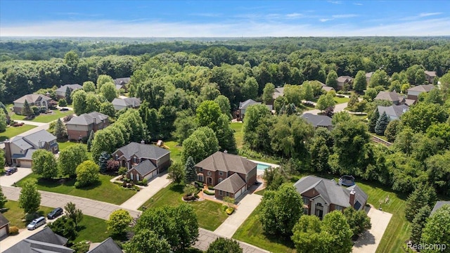 8507 Newbury Ct N, Canton, MI 48187 - aerial view of residential area featuring a forest