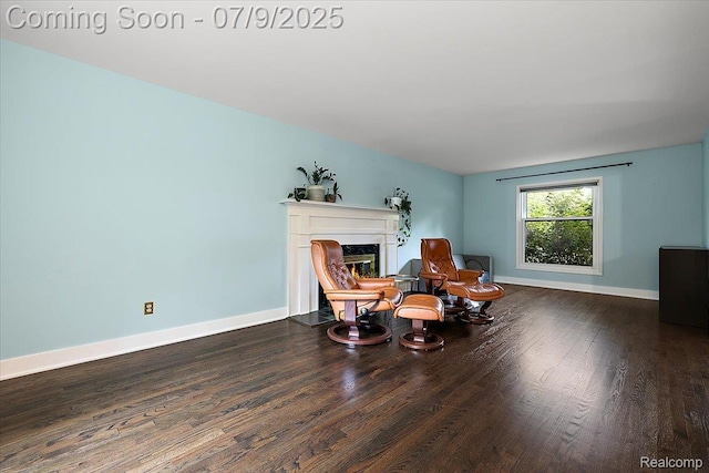 32010 Inglewood St, Franklin, MI 48025 - living area featuring a high end fireplace and wood finished floors