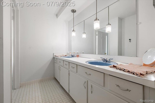 32010 Inglewood St, Franklin, MI 48025 - full bathroom featuring double vanity and tile patterned flooring