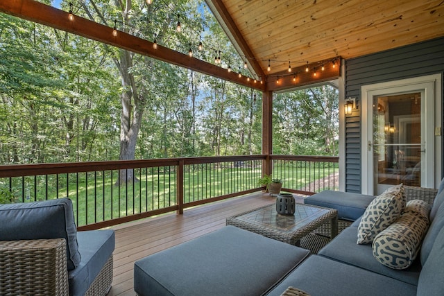 7979 Ella Terrace Dr, Rockford, MI 49341 - deck featuring an outdoor living space