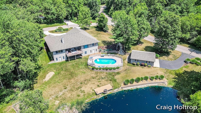 3566 Little Timber Ct SW, Grand Rapids, MI 49534 - view of subject property featuring a pool area and a large body of water