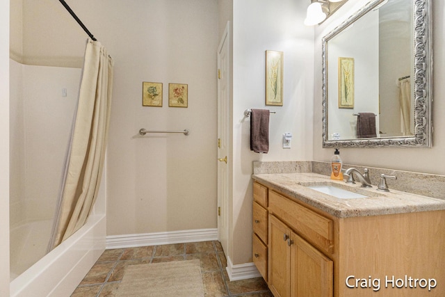 3566 Little Timber Ct SW, Grand Rapids, MI 49534 - full bath with vanity and shower / bath combo with shower curtain