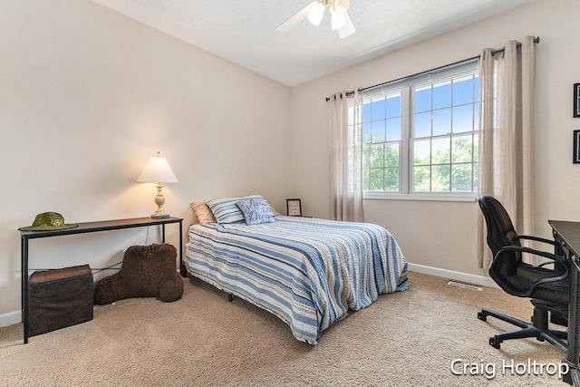 3566 Little Timber Ct SW, Grand Rapids, MI 49534 - carpeted bedroom featuring ceiling fan and vaulted ceiling