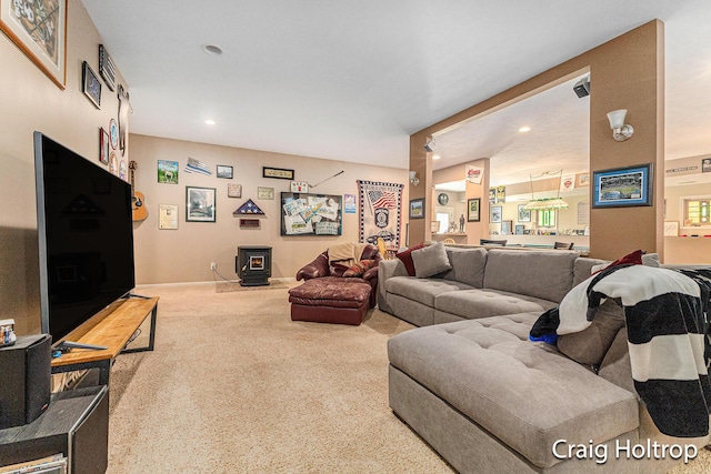 3566 Little Timber Ct SW, Grand Rapids, MI 49534 - carpeted living area with recessed lighting