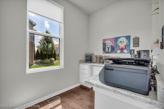 1043 Kendall Ct, Lake Orion, MI 48360 - office space with dark wood-type flooring and baseboards