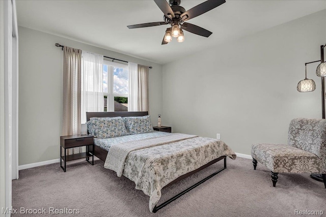 1043 Kendall Ct, Lake Orion, MI 48360 - carpeted bedroom featuring baseboards and a ceiling fan