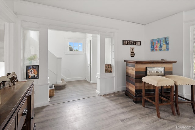 1725 Seyburn St, Detroit, MI 48214 - dining space with stairway and light wood-style flooring
