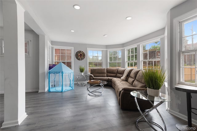1725 Seyburn St, Detroit, MI 48214 - living room featuring recessed lighting and wood finished floors