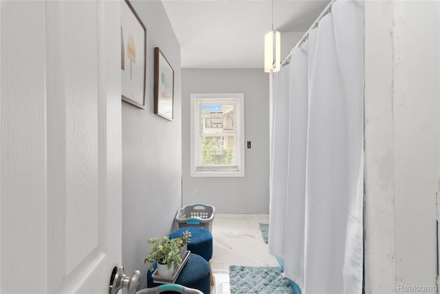 1725 Seyburn St, Detroit, MI 48214 - bathroom featuring marble finish flooring and baseboards