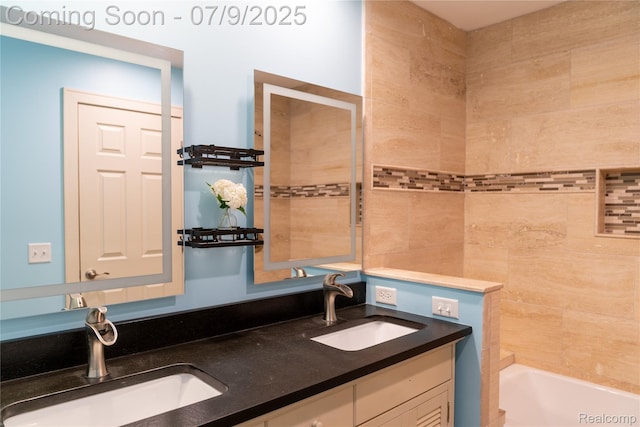 3580 Hazelton Ave, Rochester Hills, MI 48307 - full bathroom with double vanity and shower / washtub combination