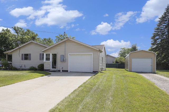 5468 Wellesley Dr, Jackson, MI 49201 - view of front facade featuring an outdoor structure and driveway