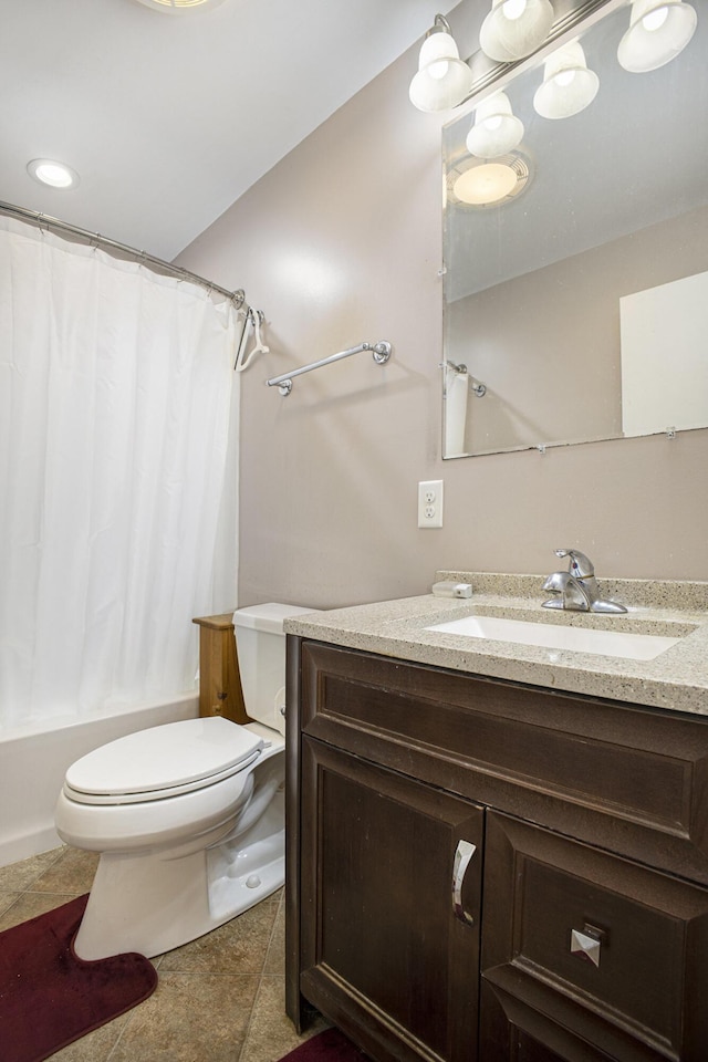 5468 Wellesley Dr, Jackson, MI 49201 - full bathroom featuring vanity and shower / bathtub combination with curtain