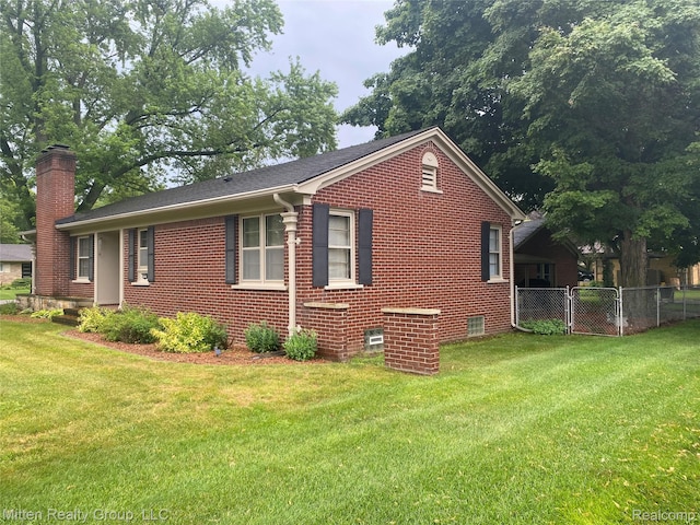 41079 E Ann Arbor Trl, Plymouth, MI 48170 - view of property exterior featuring a chimney and brick siding