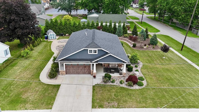 308 W Hosmer St, Saint Charles, MI 48655 - aerial view of property and surrounding area