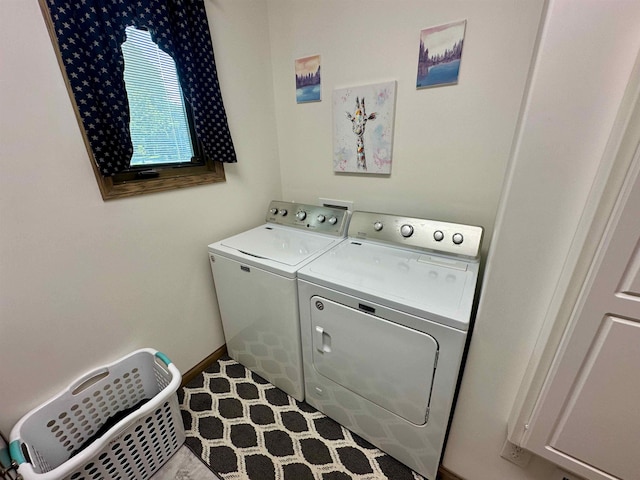308 W Hosmer St, Saint Charles, MI 48655 - washroom with separate washer and dryer and baseboards