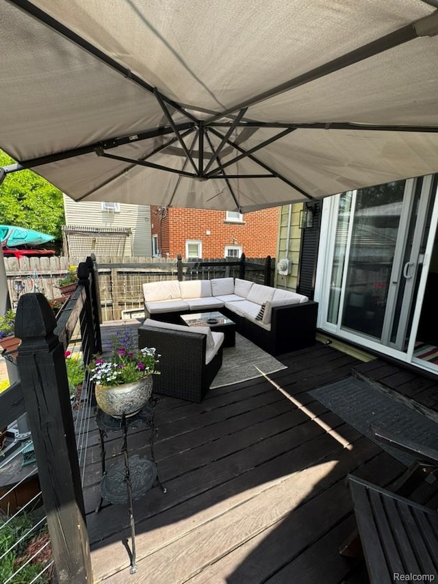 1036 Irving Ave, Royal Oak, MI 48067 - wooden deck featuring an outdoor living space