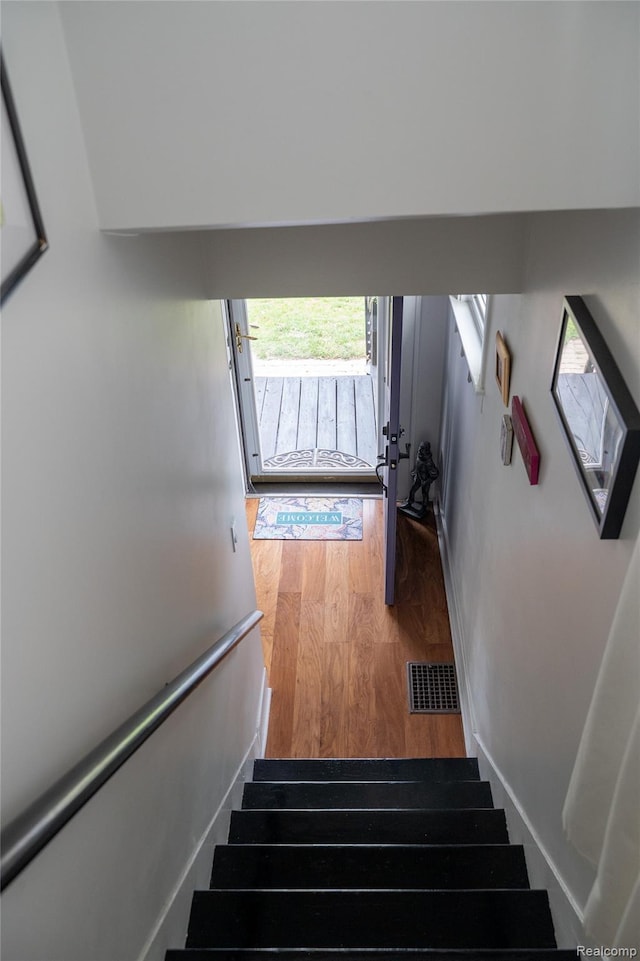1036 Irving Ave, Royal Oak, MI 48067 - stairway with wood finished floors