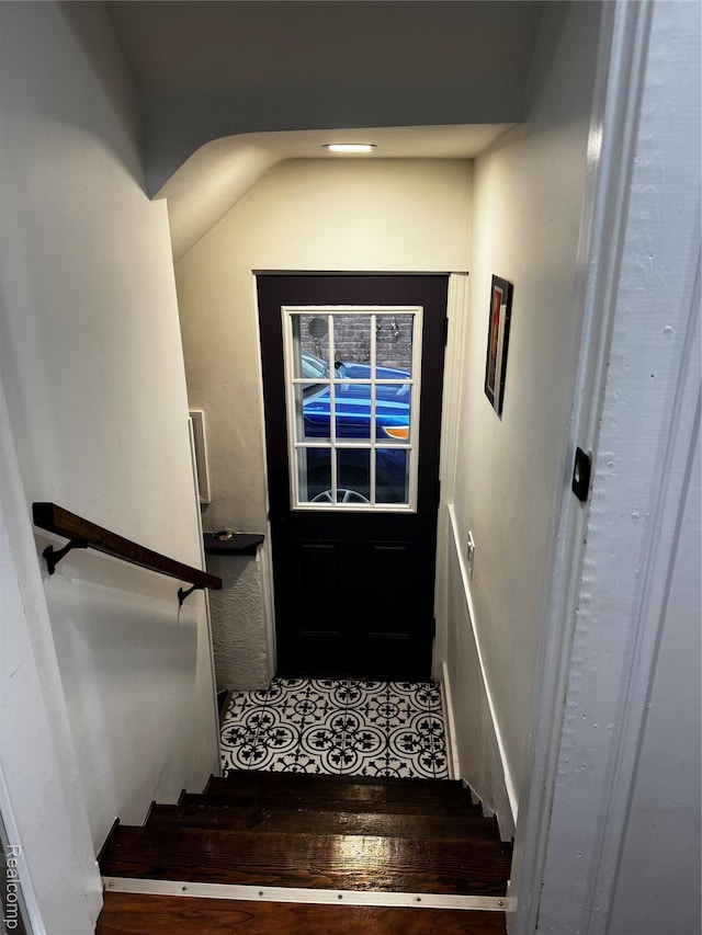 1036 Irving Ave, Royal Oak, MI 48067 - stairway featuring wood-type flooring