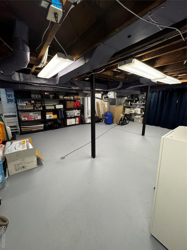 1036 Irving Ave, Royal Oak, MI 48067 - unfinished below grade area with fridge