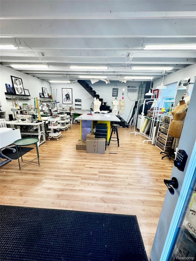 1036 Irving Ave, Royal Oak, MI 48067 - misc room with light wood finished floors