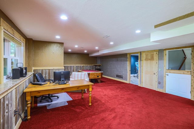 9434 84th St SE, Alto, MI 49302 - carpeted home office featuring recessed lighting