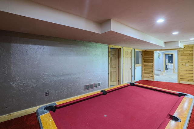 9434 84th St SE, Alto, MI 49302 - playroom featuring billiards table, recessed lighting, and carpet floors