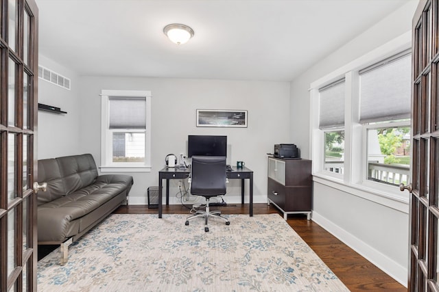711 N Alexander Ave, Royal Oak, MI 48067 - office space with dark wood finished floors and baseboards